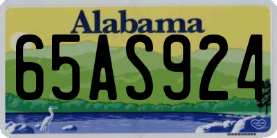 AL license plate 65AS924