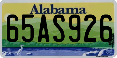 AL license plate 65AS926
