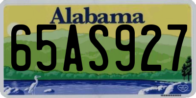 AL license plate 65AS927