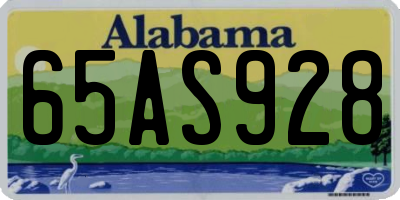 AL license plate 65AS928