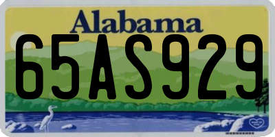 AL license plate 65AS929