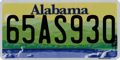 AL license plate 65AS930