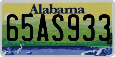 AL license plate 65AS933
