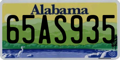 AL license plate 65AS935