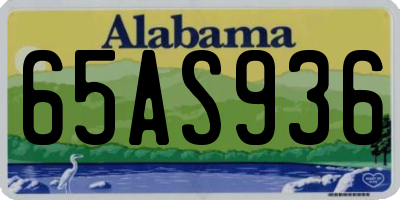 AL license plate 65AS936