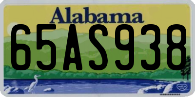 AL license plate 65AS938
