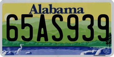 AL license plate 65AS939