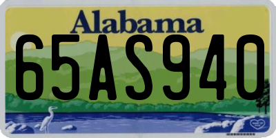 AL license plate 65AS940