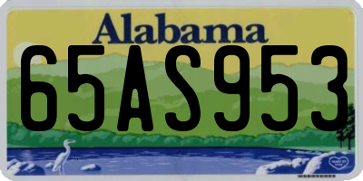 AL license plate 65AS953