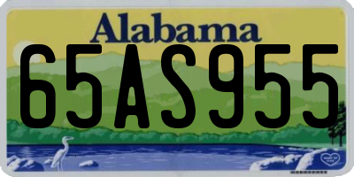 AL license plate 65AS955