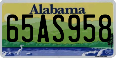 AL license plate 65AS958