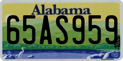 AL license plate 65AS959
