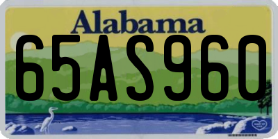 AL license plate 65AS960