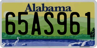 AL license plate 65AS961