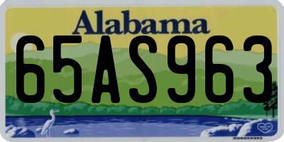 AL license plate 65AS963