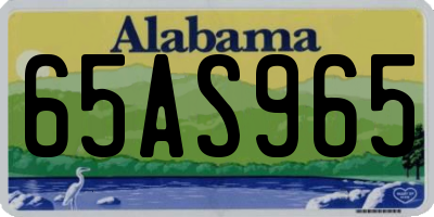 AL license plate 65AS965