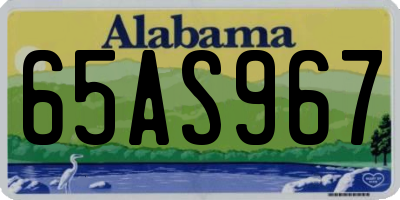 AL license plate 65AS967