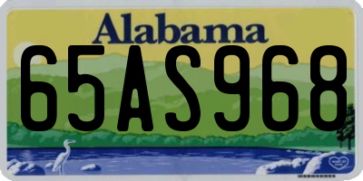 AL license plate 65AS968