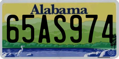 AL license plate 65AS974