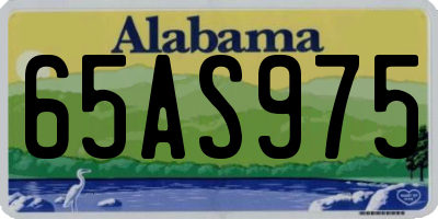AL license plate 65AS975