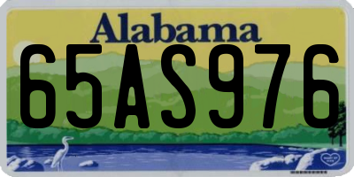 AL license plate 65AS976
