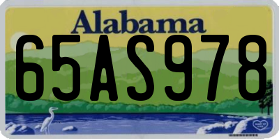 AL license plate 65AS978