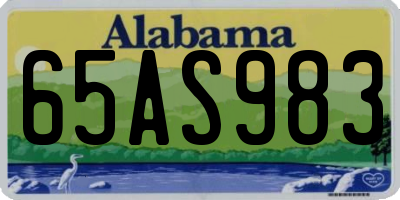 AL license plate 65AS983