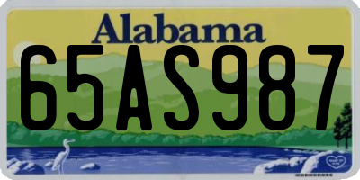 AL license plate 65AS987