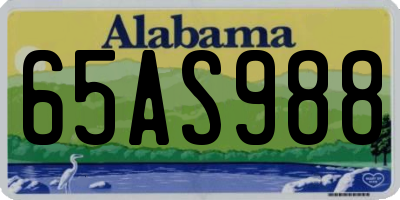 AL license plate 65AS988