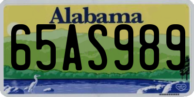AL license plate 65AS989