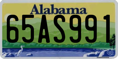 AL license plate 65AS991