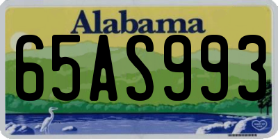 AL license plate 65AS993