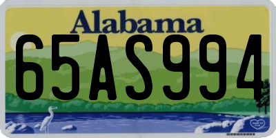 AL license plate 65AS994