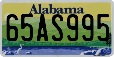 AL license plate 65AS995