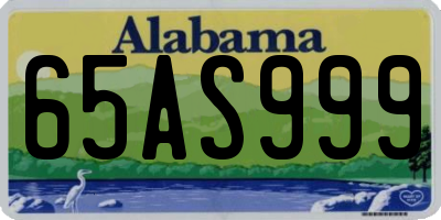 AL license plate 65AS999