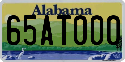 AL license plate 65AT000