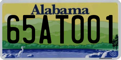AL license plate 65AT001