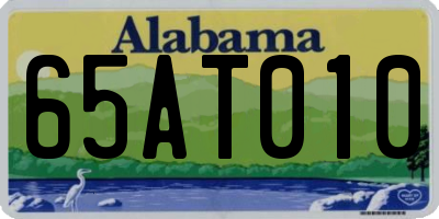 AL license plate 65AT010