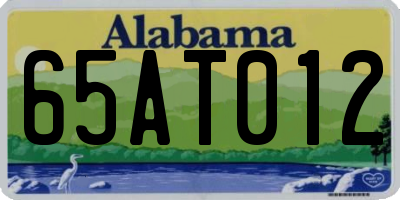 AL license plate 65AT012