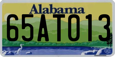 AL license plate 65AT013