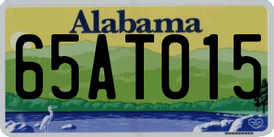 AL license plate 65AT015