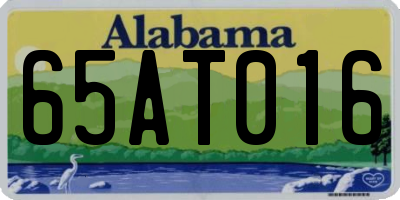 AL license plate 65AT016
