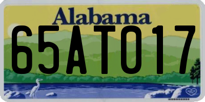 AL license plate 65AT017