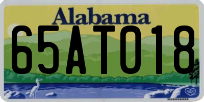 AL license plate 65AT018