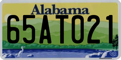 AL license plate 65AT021