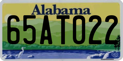 AL license plate 65AT022