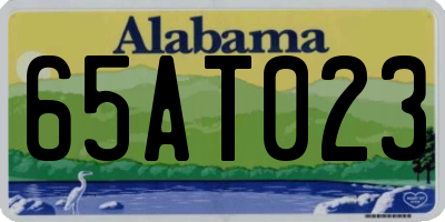 AL license plate 65AT023