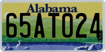 AL license plate 65AT024