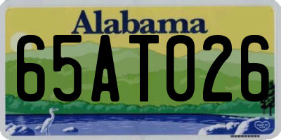 AL license plate 65AT026