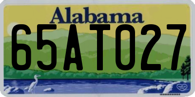 AL license plate 65AT027